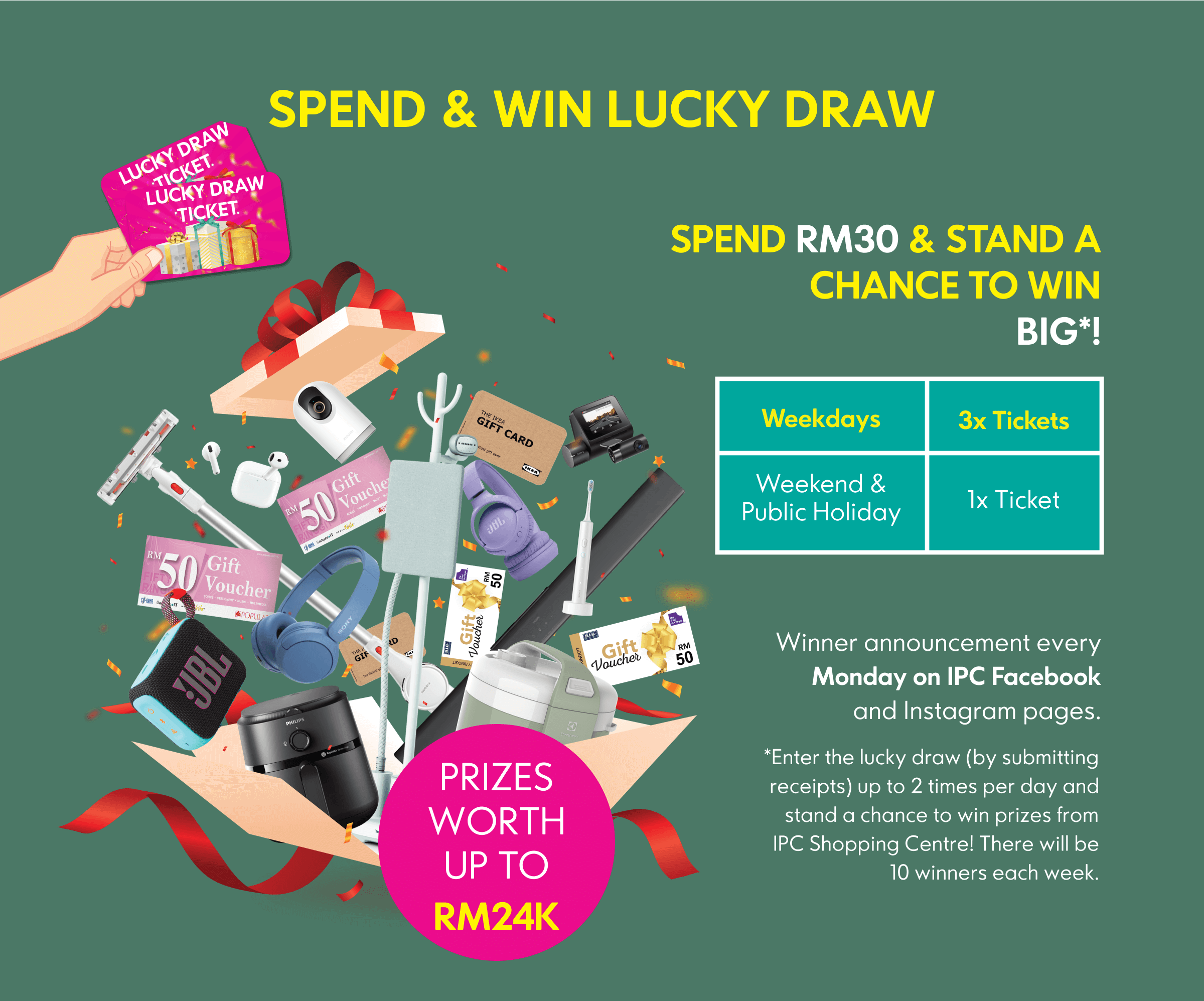 Spend and win lucky draw